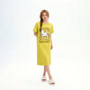 新作 シンプル プリント Tシャツ ワンピース <S-13176>