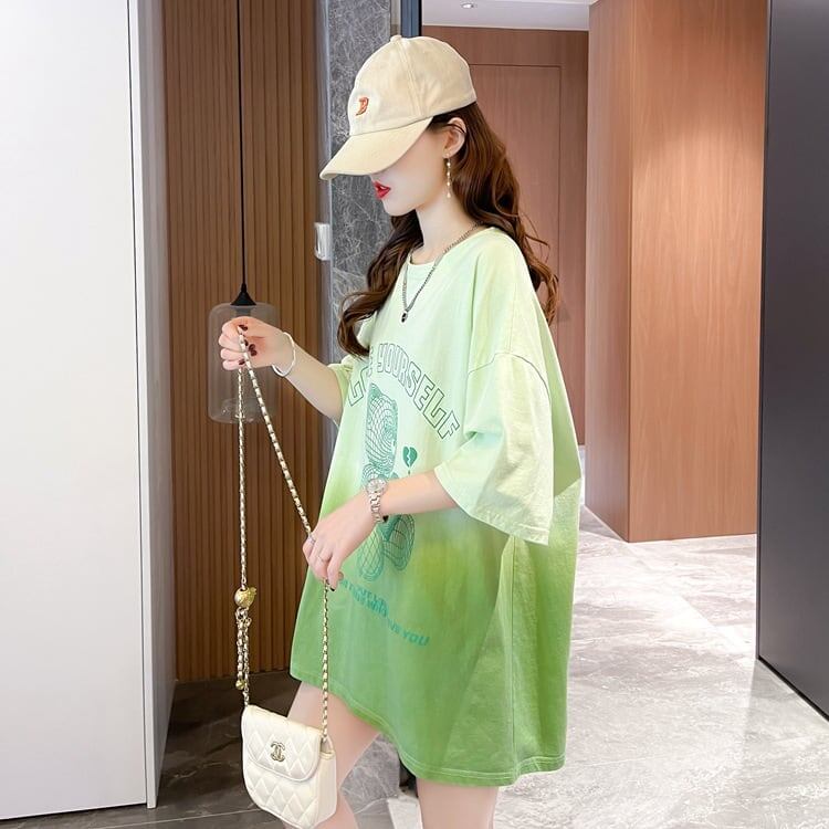 おすすめ新作 プリントTシャツ グラデーション ゆったり半袖＜S-2886＞