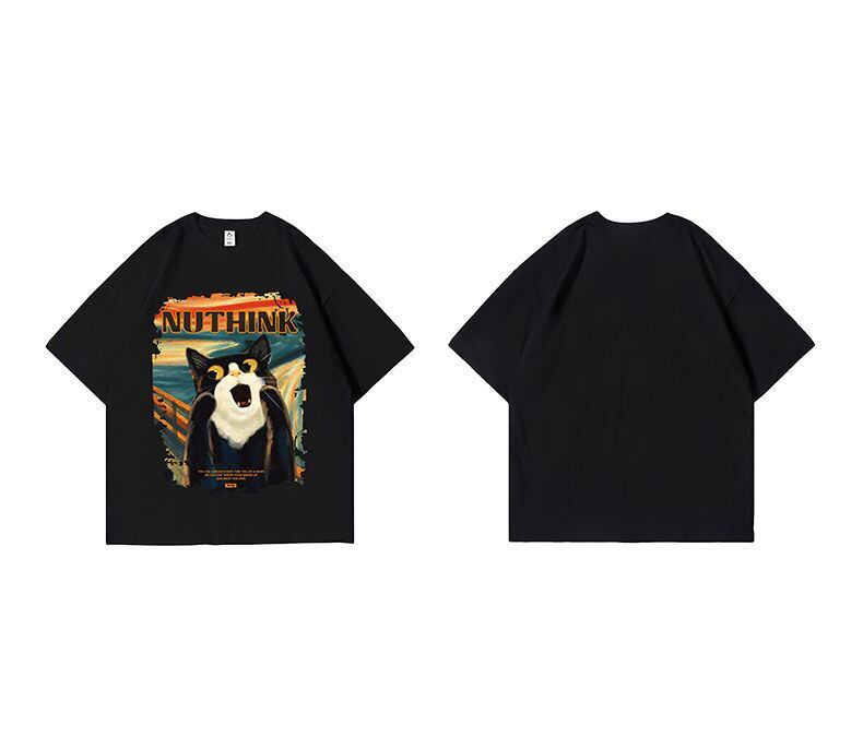 絶対欲しい デザイン性抜群 売り切れ必至 ファッション プリント 4色選択 半袖Tシャツ＜S-9293＞