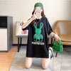 スタイリッシュ 切り替え 一目惚れ プリント Tシャツ カットソー＜S-3430＞