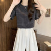 着回し力抜群 ホットダイヤモンド 定番シンプル 全2色 半袖Tシャツ カットソー ＜S-8591＞