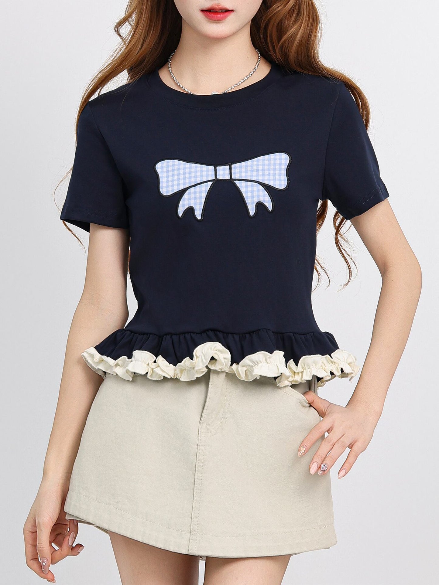 売れ筋 大好評 エレガント 好感度UP カジュアル Tシャツ＜S-12081＞