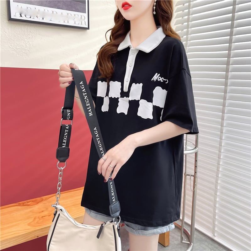 デザイン感 切り替え チャーミング プリント Tシャツ カットソー＜S-3586＞