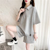 ファッション 切り替え ゆったり感アップ Tシャツ＋ショートパンツ セットアップ＜S-3616＞