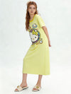 新作 シンプル プリント Tシャツ ワンピース <S-13175>