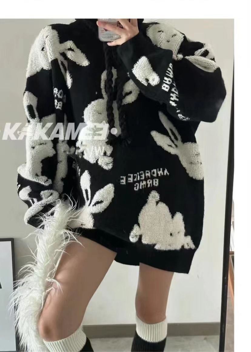 美人度アップ  ファッション個性派ルーズ セーター<S-5675>