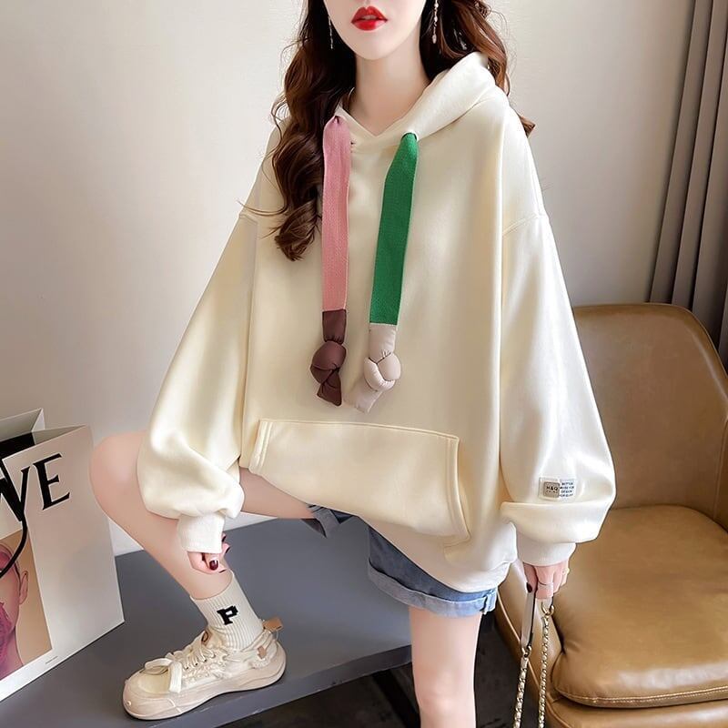 【裏起毛】大人可愛い  ファッション パーカー<S-5064>