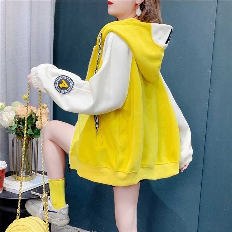 知的で品の良い 3色選択可 清純甘くて女子力UP 切り替え スウェット パーカー＜S-2764＞