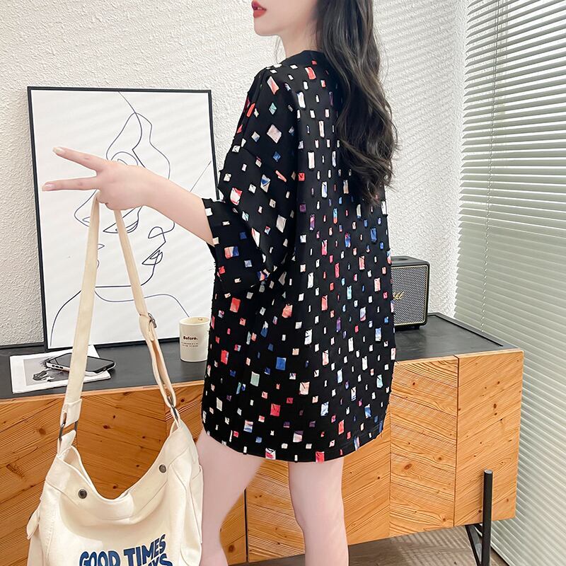 着回し力抜群 カジュアル 個性派 ゆったりトップス 半袖Tシャツ 全2色＜S-8263＞