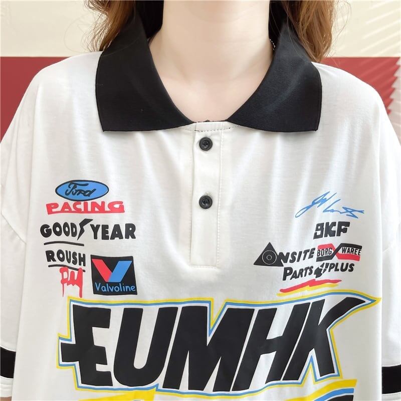 着心地抜群 切り替え 女性力を高める プリント Tシャツ カットソー＜S-3524＞