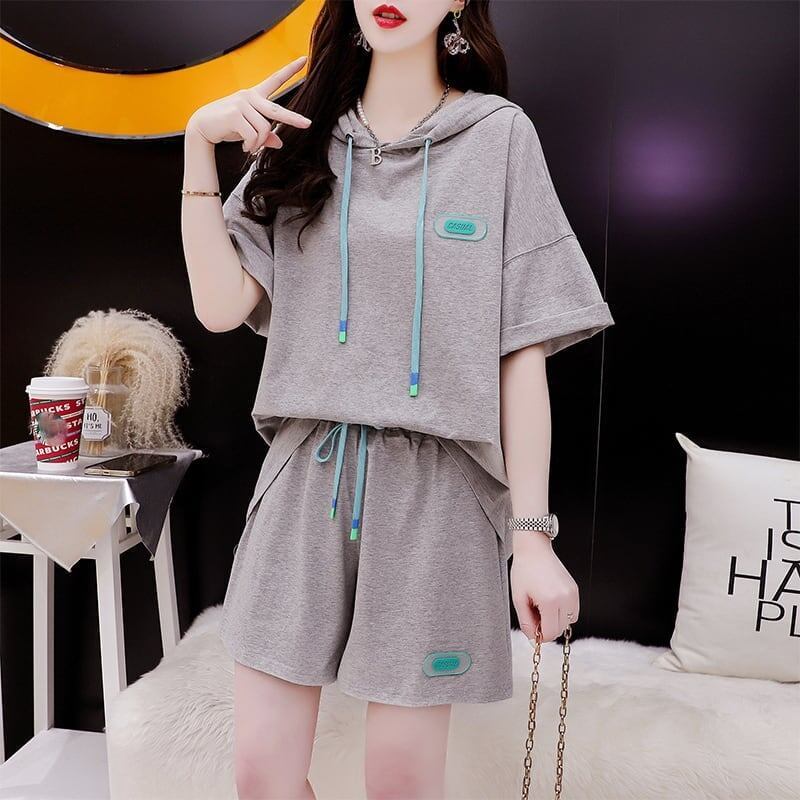 オシャレ度満点 Tシャツ＋ショートパンツ ゆったり感アップ セットアップ＜S-3466＞