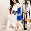 個性的なデザイン プリント 一目惚れ Tシャツ カットソー ワンピース＜S-3342＞