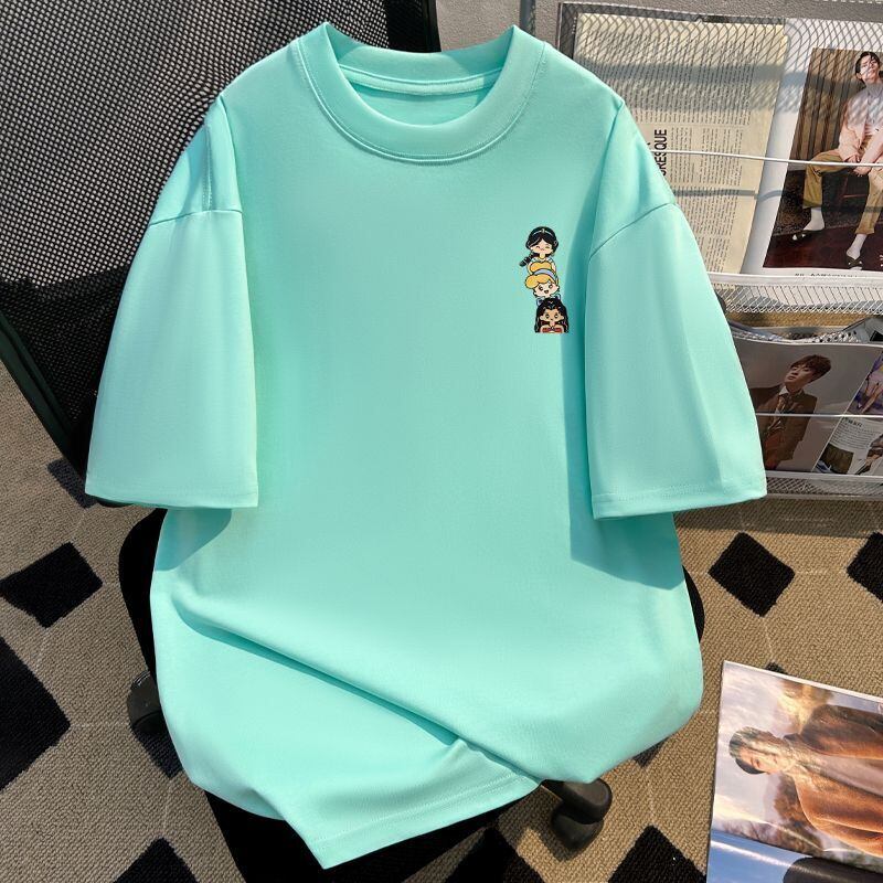 新商品 カジュアル 定番シンプル プリント 全6色 半袖Tシャツ<S-8767>