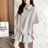 ファッション 切り替え ゆったり感アップ Tシャツ＋ショートパンツ セットアップ＜S-3616＞