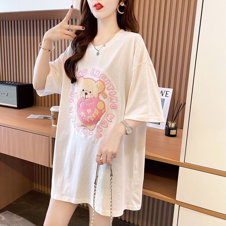 美人度アップ 好感度UP 海外トレンド カジュアル 全3色 半袖 Tシャツ ＜S-11641＞