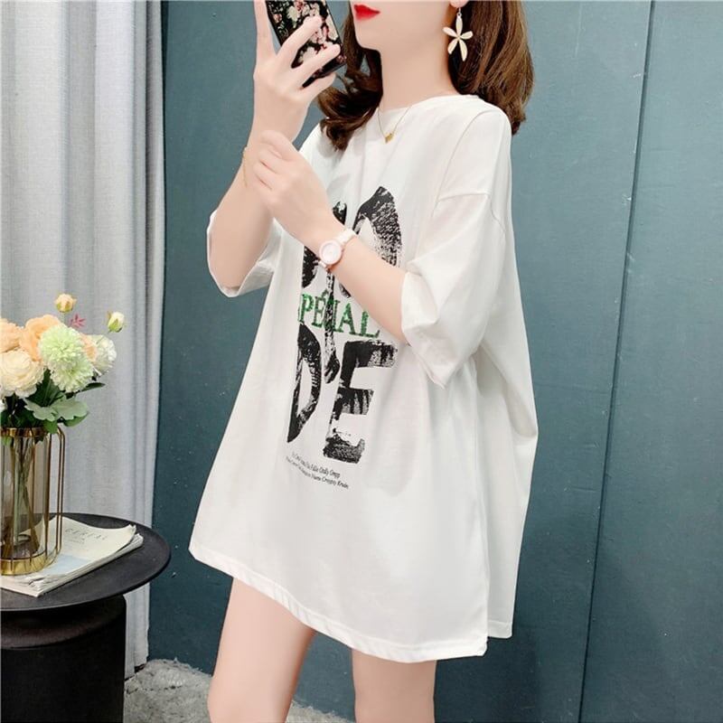オシャレ度満点 切り替え 好感度満載 プリント Tシャツ カットソー＜S-3672＞
