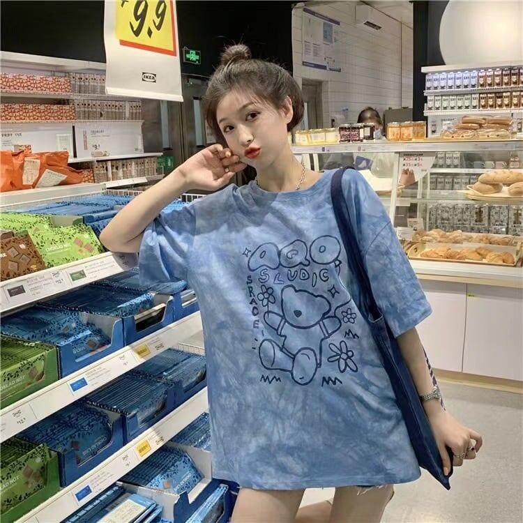 期間限定 個性派 超人気 絞り染め ゆったり 3種選択可 半袖 Tシャツ＜S-8773＞