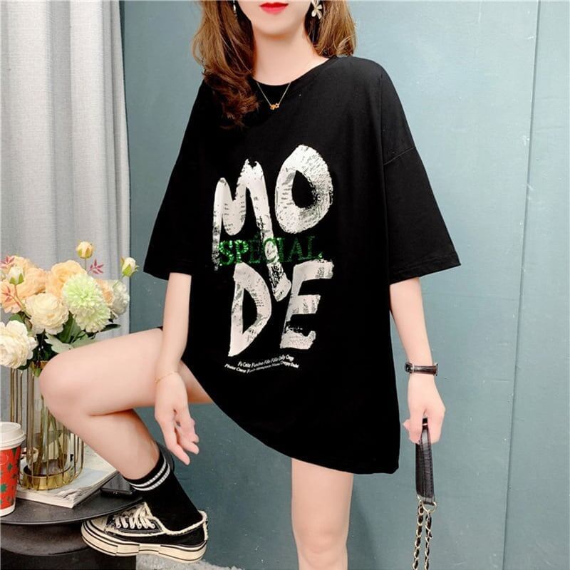 オシャレ度満点 切り替え 好感度満載 プリント Tシャツ カットソー＜S-3672＞