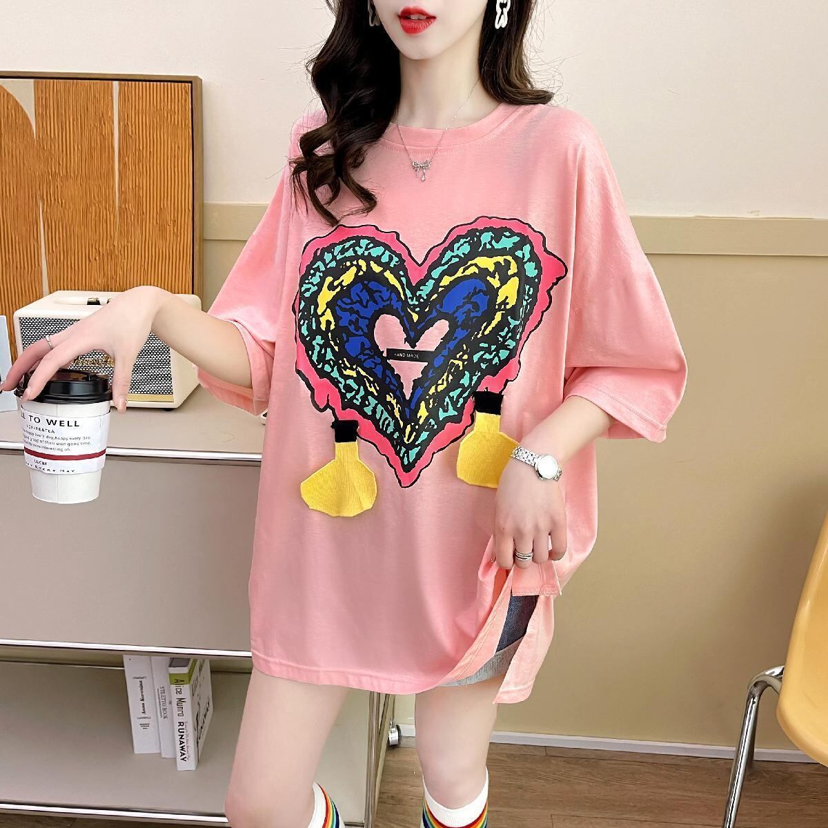 おすすめ シンプル カジュアル ゆったり 半袖Tシャツ＜S-8136＞