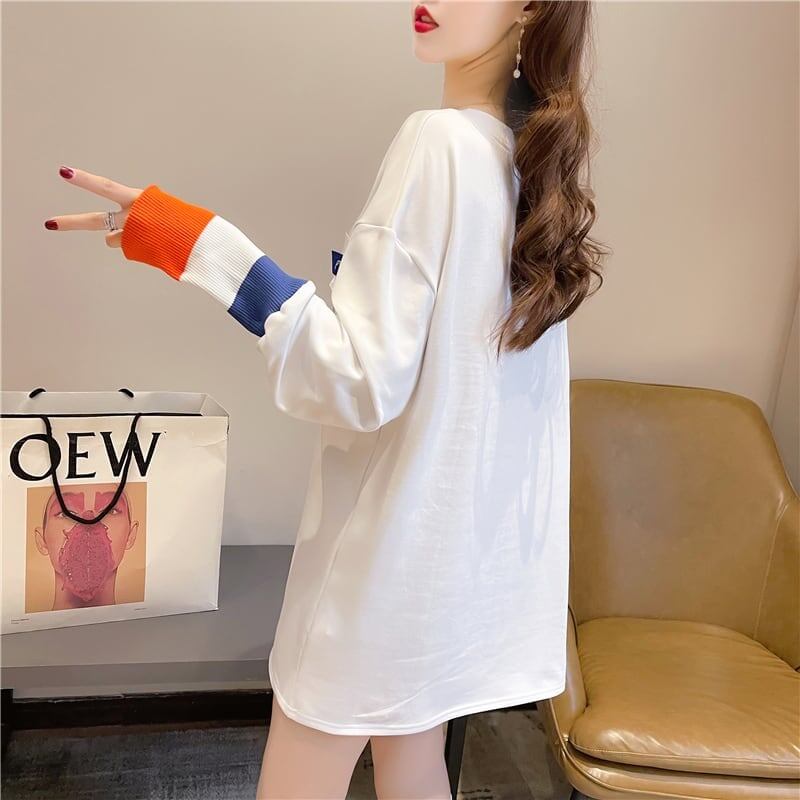 美感いっぱい 切り替え 好感度満載 プリント Tシャツ カットソー＜S-3669＞