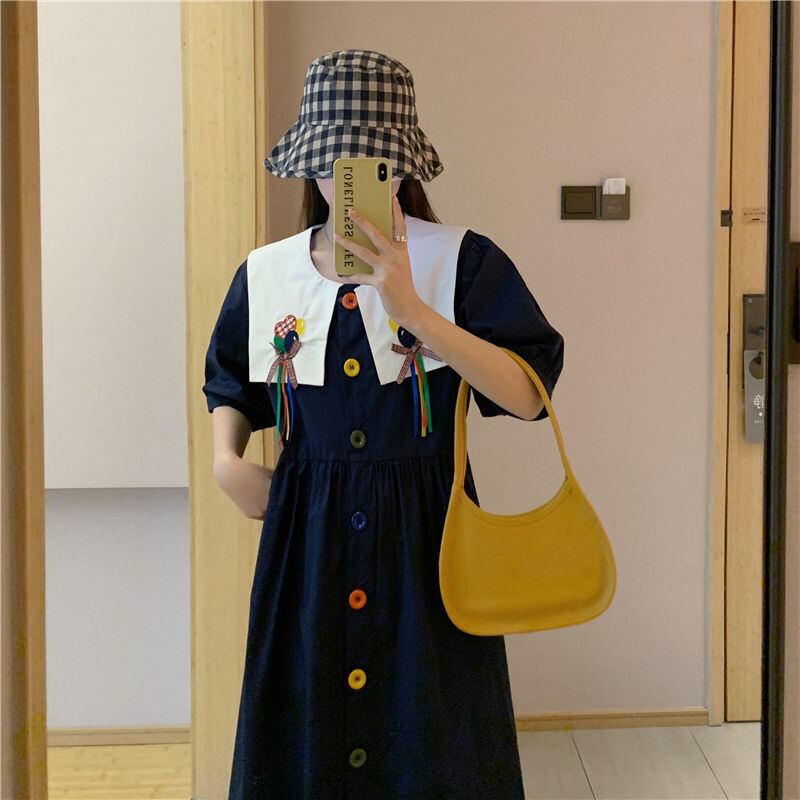 大活躍 大人可愛い 超人気 シンプル チェック柄 フロック<S-11286>