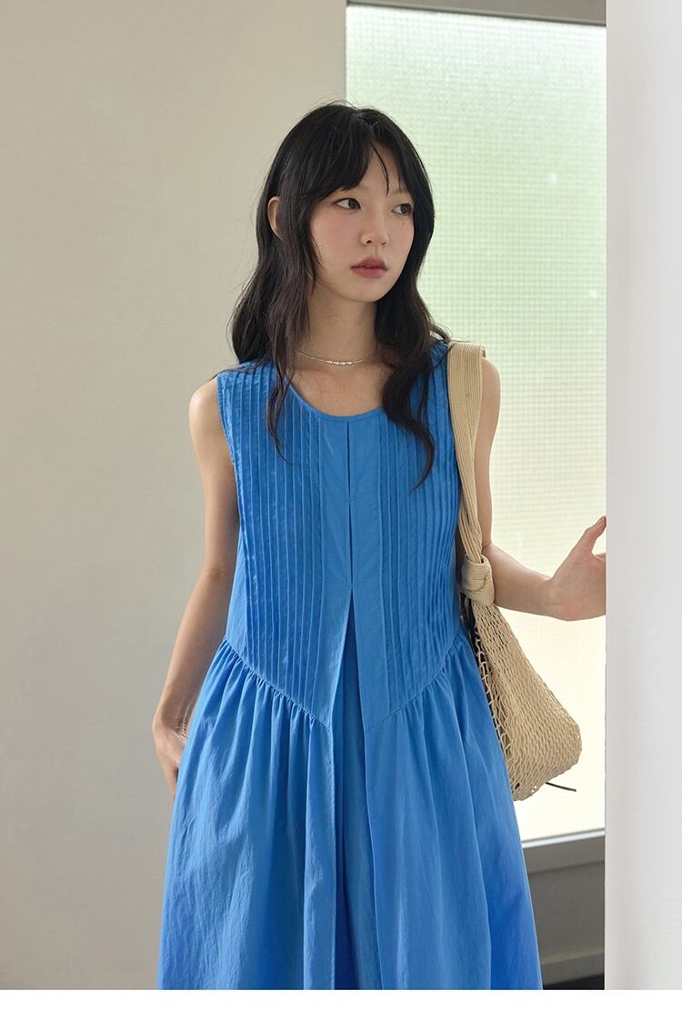 デニム 大人可愛い 質感のいい スウィート エレガント ワンピース<S-11968>