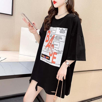 個性的なデザイン プリント 一目惚れ Tシャツ カットソー トップス＜S-3282＞