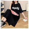スタイリッシュ プリント カジュアル Tシャツ カットソー ワンピース＜S-8285＞