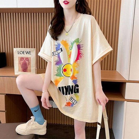 着回し力抜群 キュート カジュアル プリント 半袖Ｔシャツ全2色 <S-8550>