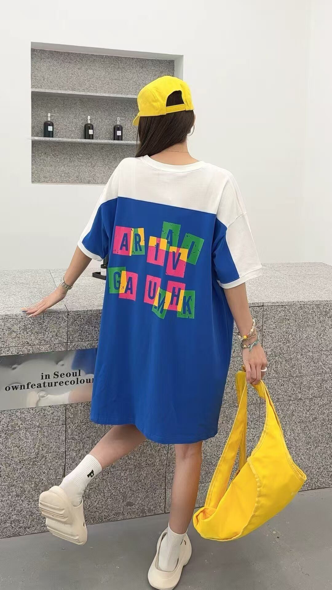 おすすめ 好感度UP 海外トレンド カジュアル 全3色 半袖 Tシャツ ワンピース ＜S-11556＞