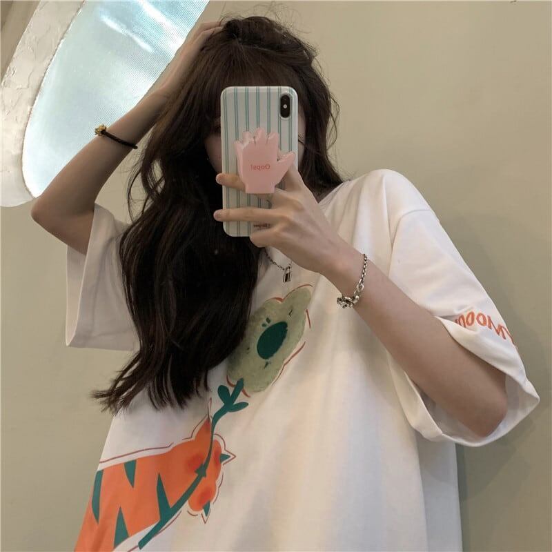 好感度満載 プリント 美感いっぱい Tシャツ カットソー＜S-3313＞