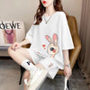 今季マストバイ  大人可愛い キュートスウィートパーカー<S-5285> 半袖Ｔシャツⅹパンツセット全3色 <S-8202>