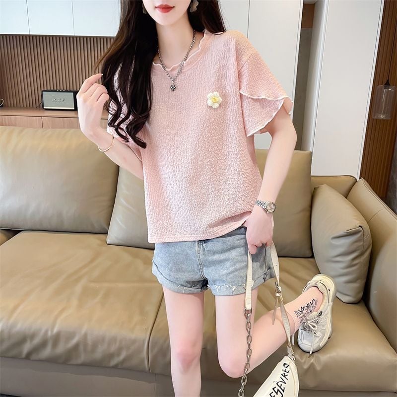 美人度アップ スウィート キュート 5色選択 半袖Tシャツ＜S-8578＞