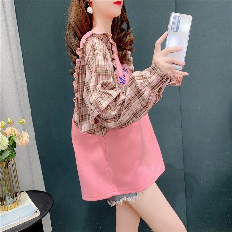 絶対欲しい 上質 ファッション フェイクレイヤード シャツ<S-6526>