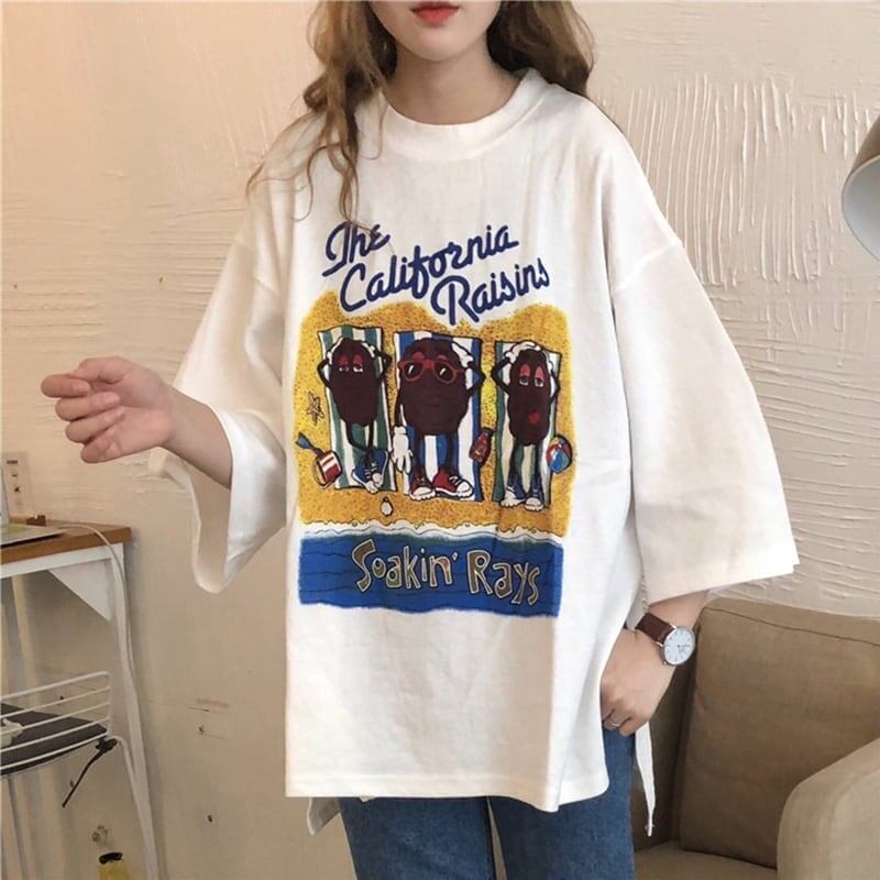 合わせやすい 切り替え 美人度アップ プリント Tシャツ カットソー＜S-3447＞