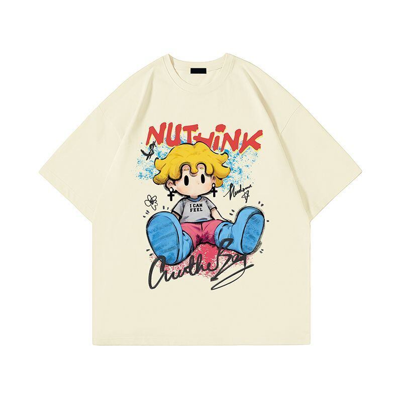 話題沸騰中 目を奪われる 流行新作 カジュアル ゆったり 全2色 半袖Tシャツ＜S-9295＞