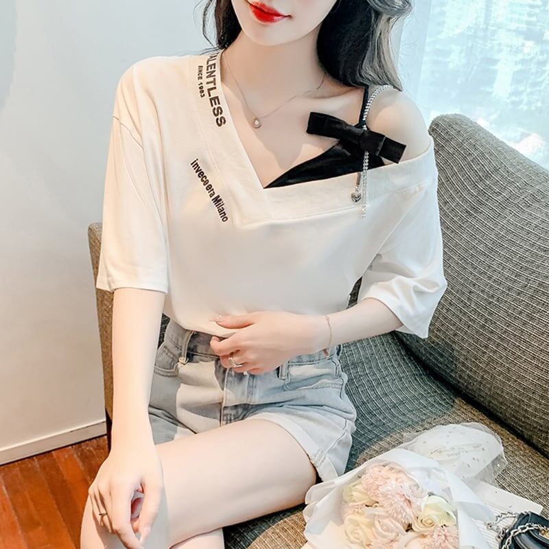 美人度アップ 3色選択可 チャーミング Tシャツ カットソー＜S-3267＞