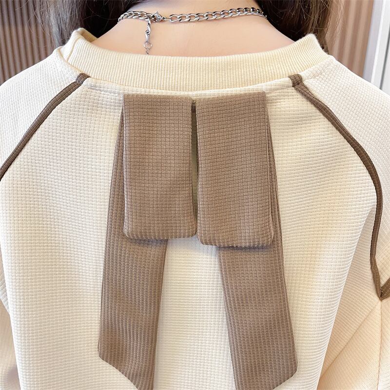 定番シンプル  ワッフル スウェット三色ありトップス＜S-4152＞