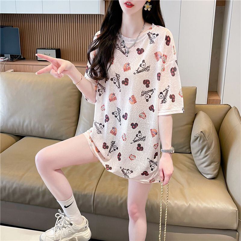 【半額！期間限定！！】売り切れ必至 アバンギャルド カジュアル プリント 半袖Tシャツ＜S-8577＞