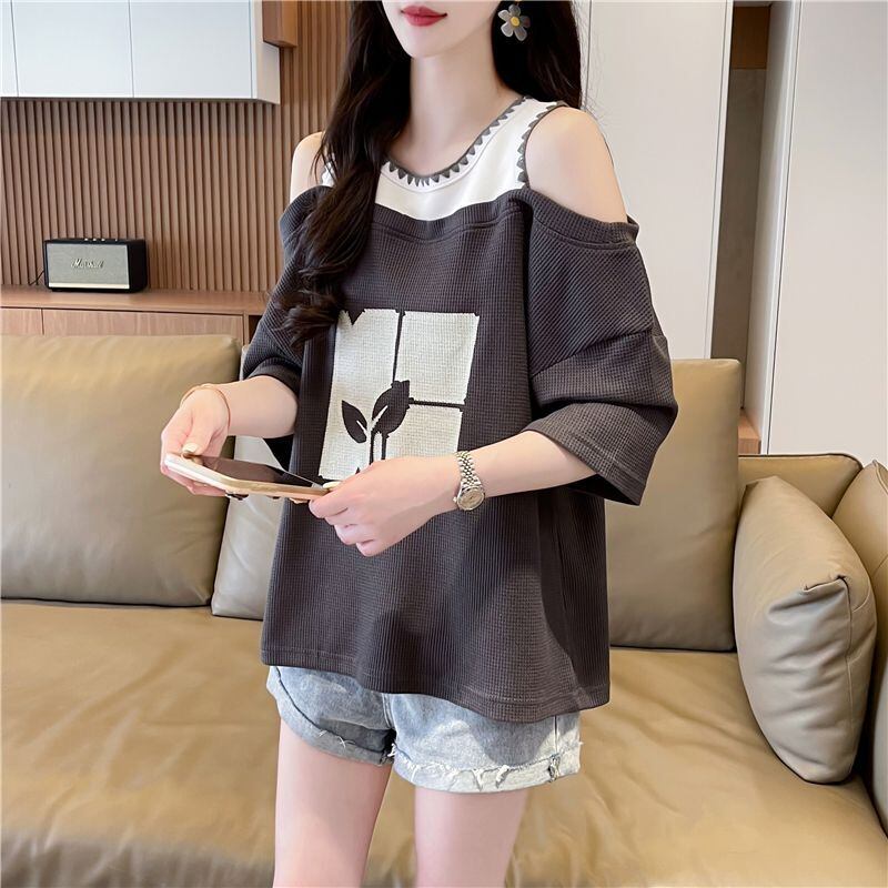 好感度100％ ラウンドネック キュート 半袖 Tシャツ ＜S-8628＞
