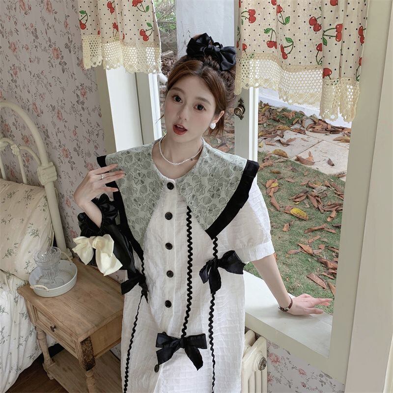 新商品 スウィート 美人度アップ上質 切り替え ワンピース<S-8363>