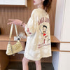 超人気 プリント ロゴ ゆったり 3色 半袖Tシャツ＜S-8348＞