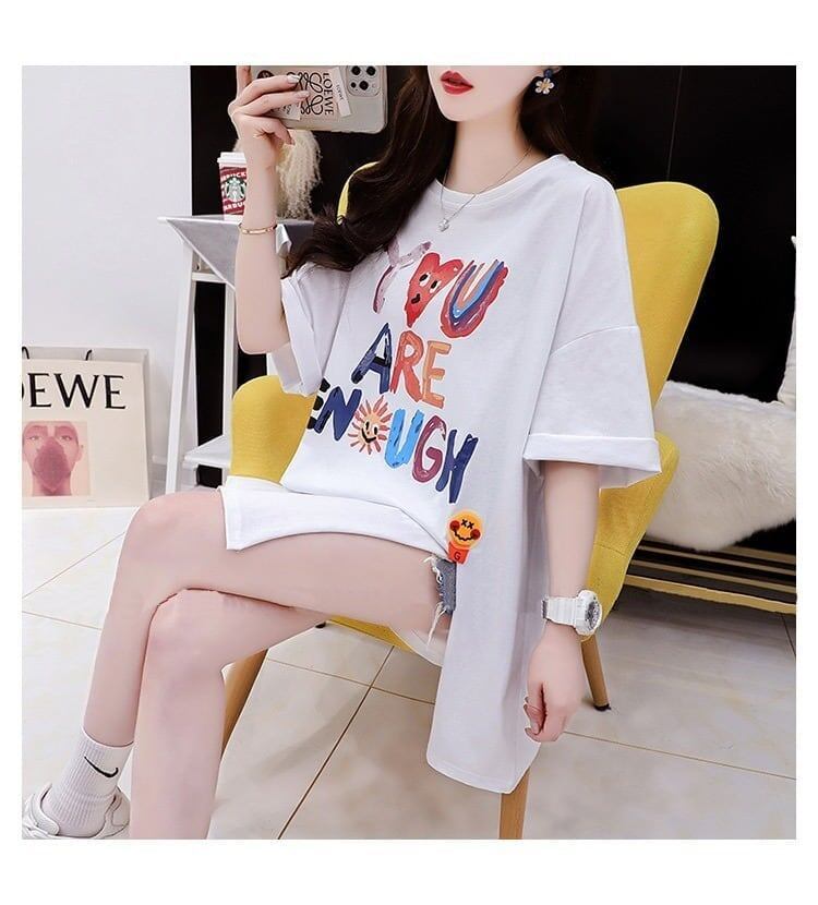 ストリートトレンド韓国風コットン半袖Tシャツ<S-2962>