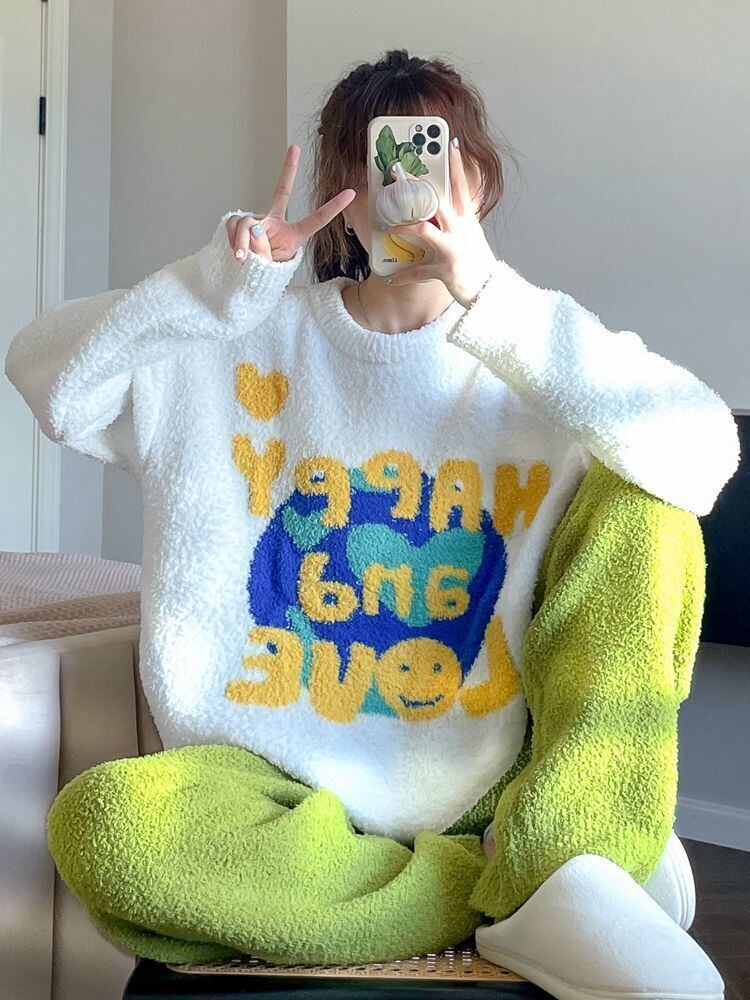 大人可愛い 新作 安くてかわいい パジャマ トップス+パンツセット<S-5375>