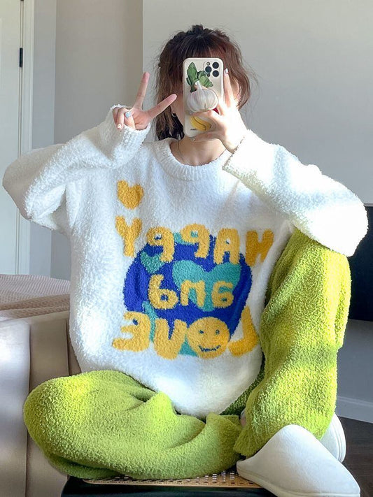 大人可愛い 新作 安くてかわいい パジャマ トップス+パンツセット<S-5375>