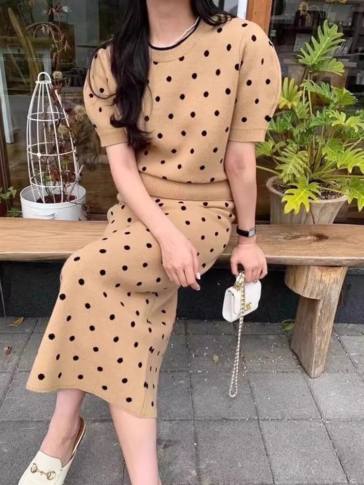 好感度100％ 柔らかくて優しい印象 効果抜群 プリント切り替え 2色 セットアップ<S-10855>