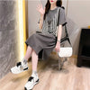 個性的なデザイン プリント 一目惚れ Tシャツ カットソー ワンピース＜S-3490＞