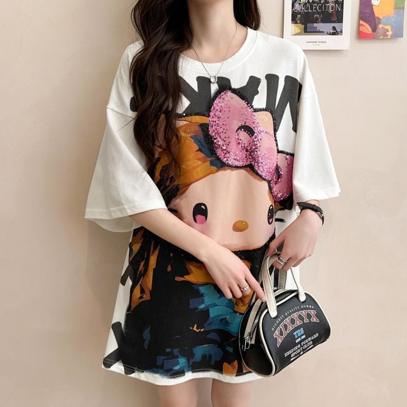 大人可愛い 好感度UP 海外トレンド カジュアル 全3色 半袖 Tシャツ ＜S-11121＞
