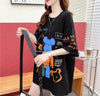 【個性派】 プリント カジュアル ビッグロゴ ゆったりトップス 半袖Tシャツ 全2色＜S-4940＞