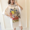 スタイリッシュ プリント 一目惚れ Tシャツ カットソー ワンピース＜S-3440＞
